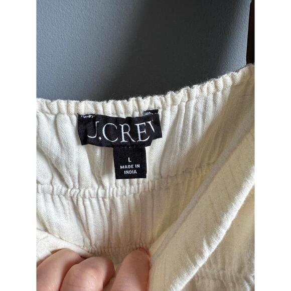 JCrew Airy Gauze Dress Womens Size Large White CI269 Tiered Cottagecore - Picture 4 of 9